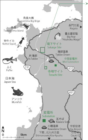 CEF豊北ウインドファームの地図