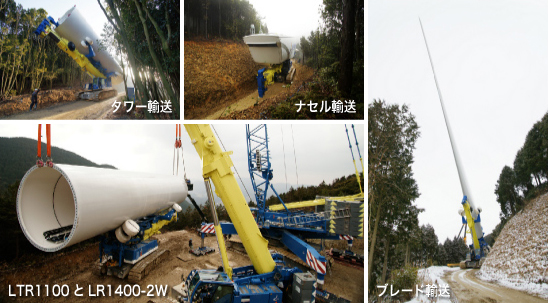 LIEBHERR LTR1100のクレーンの様子その1